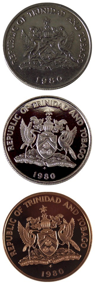 Коллекционный набор монет Тринидад и Тобаго 1980 год UNC